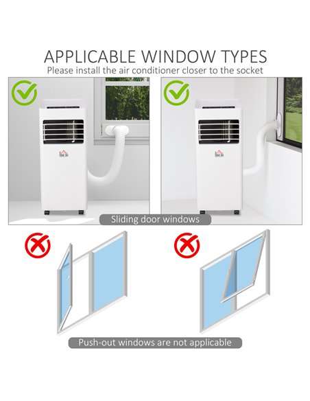 HOMCOM Mobile Air Conditioner White W/ Remote Control Cooling Dehumidifying Ventilating - 765W - pic 15942 | FastDaddyshop