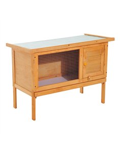 Pawhut Guinea Pigs Hutches,90Lx45Wx65H cm-Fir Wood