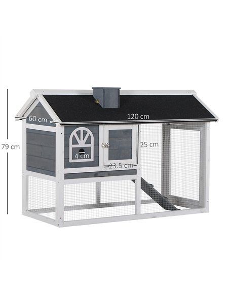 PawHut Guinea Pigs Hutches Wood Bunny Cage for Outdoor Indoor w/ Pull Out Tray Run Box Ramp - pic 159533 | FastDaddyshop