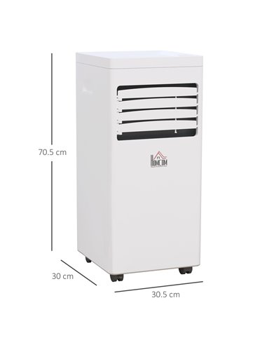 Homcom Mobile Air Conditioner with Remote Control 650W, White