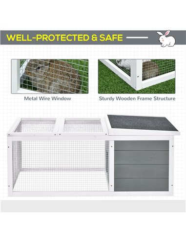 PawHut Guinea Pigs Hutches Small Guinea Pigs Hutches Pet Run Cover, with Water-resistant Asphalt Roof
