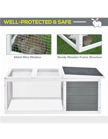 PawHut Guinea Pigs Hutches Small Guinea Pigs Hutches Pet Run Cover, with Water-resistant Asphalt Roof - pic 159544 | FastDaddyshop