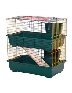 PawHut 2-Story Large Small Animal Cage w/ Accessories for Chinchillas Puppy Guinea Pig