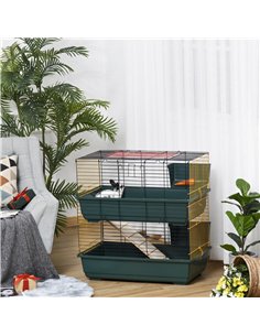 PawHut 2-Story Large Small Animal Cage w/ Accessories for Chinchillas Puppy Guinea Pig 2