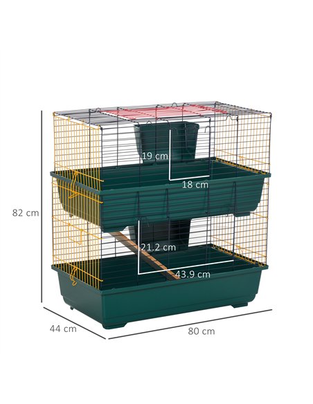 PawHut 2-Story Large Small Animal Cage w/ Accessories for Chinchillas Puppy Guinea Pig - pic 159551 | FastDaddyshop