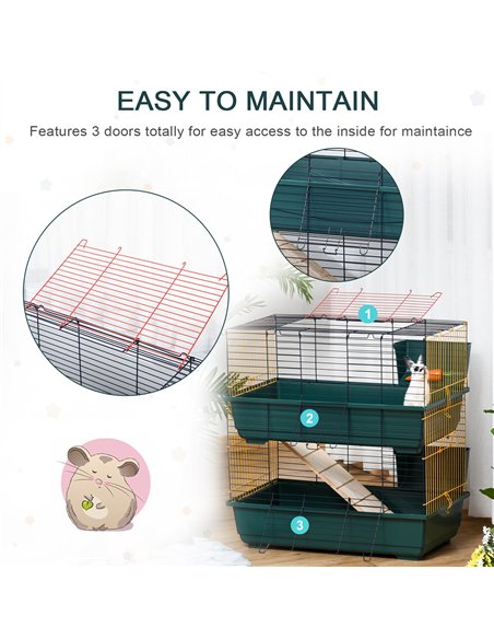 PawHut 2-Story Large Small Animal Cage w/ Accessories for Chinchillas Puppy Guinea Pig - pic 159553 | FastDaddyshop