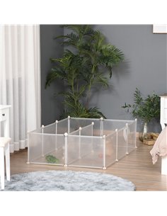 PawHut Pet Playpen DIY Small Guinea Pigs Hutches Fence 12 Panels for Kitten Bunny Chinchilla 2