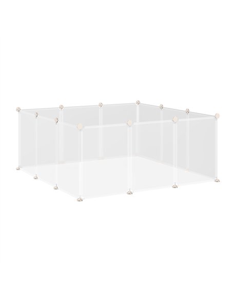 PawHut Pet Playpen DIY Small Guinea Pigs Hutches Fence 12 Panels for Kitten Bunny Chinchilla - pic 159566 | FastDaddyshop