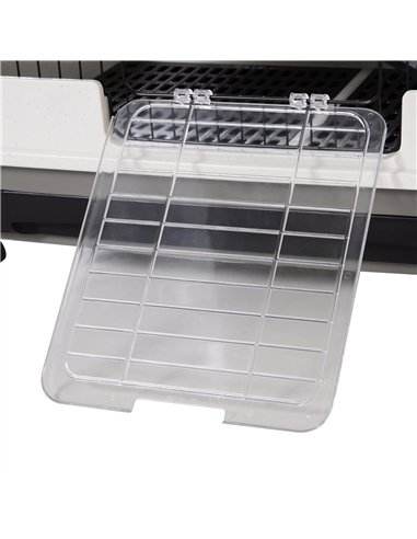 PawHut Metal Wire 3-Tier Small Guinea Pigs Hutches Rabbits Hutches Black/White