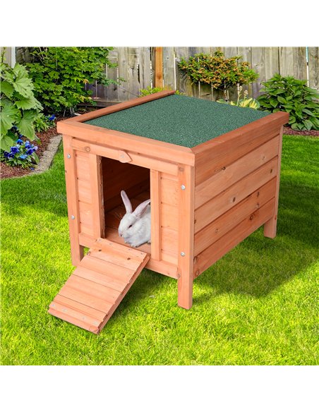 PawHut 20" Wooden Guinea Pigs Hutches-Fir Wood - pic 159604 | FastDaddyshop