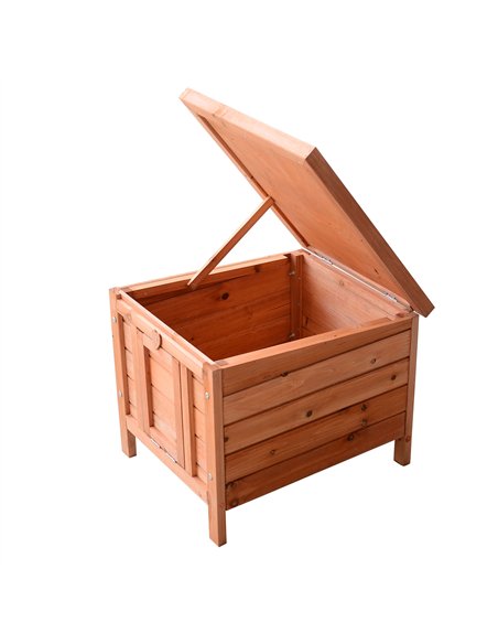PawHut 20" Wooden Guinea Pigs Hutches-Fir Wood - pic 159608 | FastDaddyshop