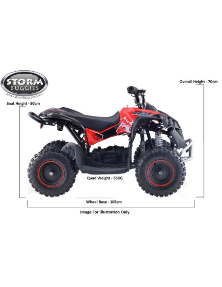 Storm Renegade Ranger 1000w 36v Kids Ride On Electric Quad Bike, ATV For 5-7 Years Old, Green, pic9 - pic 159660 | FastDaddyshop