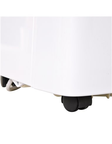 HOMCOM Mobile Air Conditioner with Remote Control, Timer, Cooling Dehumidifying Ventilating, LED Display White - 1003W