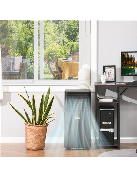 Homcom Mobile Air Conditioner with Remote Control, Timer, LED Display, Auto Shut-Down 860W, Black - pic 15969 | FastDaddyshop