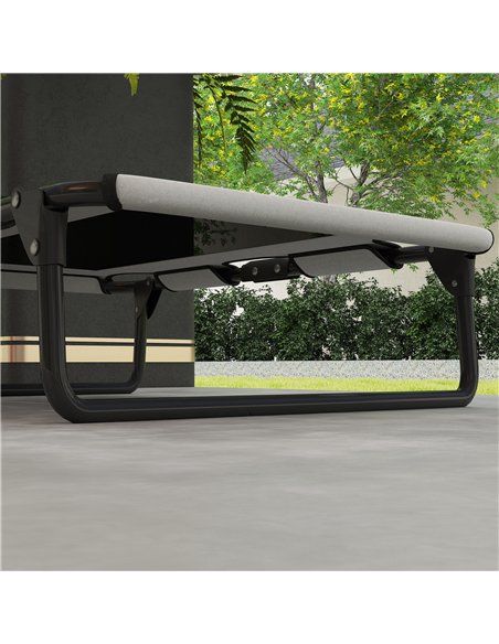 PawHut Portable Raised Dog Bed, Elevated Pet Cot with Breathable Mesh for Indoor Outdoor, for Small Medium Dogs, Light Grey - pic 159788 | FastDaddyshop