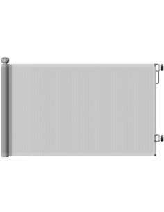 PawHut Retractable Stair Gate Extends Up to 140 cm Wide, Dog Gate for Doorways, Stairways, Hallways, Grey