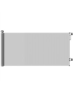 PawHut Retractable Stair Gate Extends Up to 180 cm Wide, Dog Gate for Doorways, Stairways, Hallways, Grey