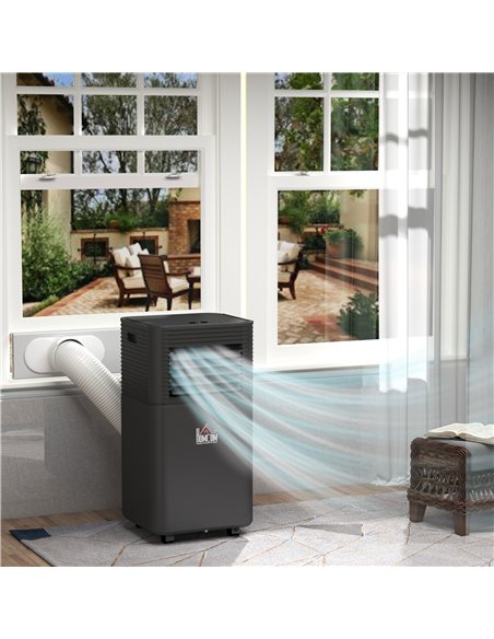 Homcom Mobile Air Conditioner with Remote Control, Timer, LED Display, Auto Shut-Down 785W, Black - pic 15985 | FastDaddyshop