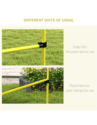 PawHut 4 Pieces Dog Agility Training Equipment, Adjustable Height Jumps Hurdle with Carrying Bag for Outdoor, Yellow