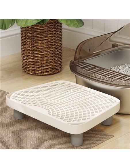 PawHut Stainless Steel Litter Box with Lid, High Wall Sided Enclosure, Pedal, Scoop, Non-Sticky, Anti-Leakage, Easy Cleaning - pic 159887 | FastDaddyshop