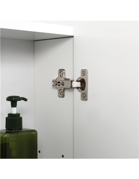 kleankin Wall Mounted Mirror Cabinet - White - pic 159958 | FastDaddyshop