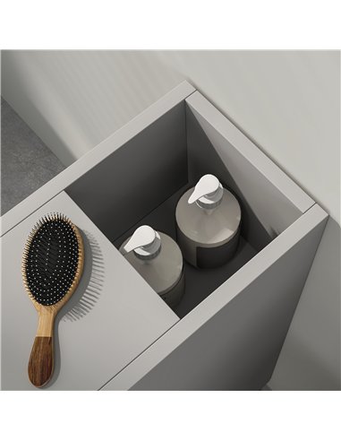 kleankin Slimline Bathroom Storage Cabinet - Grey
