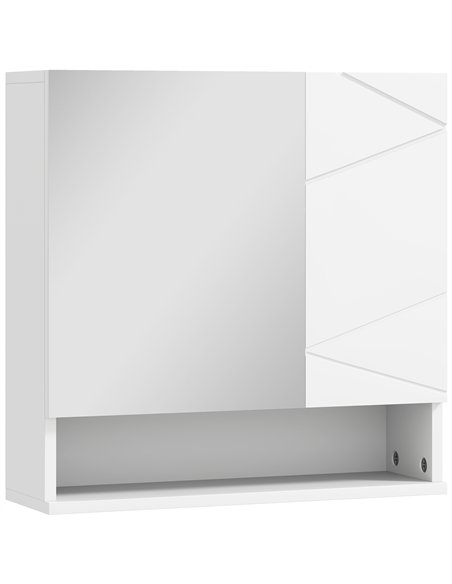 kleankin Wall Mounted Bathroom Storage Cupboard - White - pic 159996 | FastDaddyshop