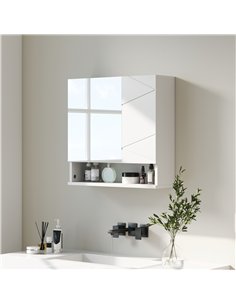 kleankin Wall Mounted Bathroom Storage Cupboard - White 2