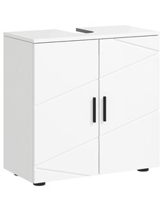 kleankin Under Sink Cabinet with Shelf - White