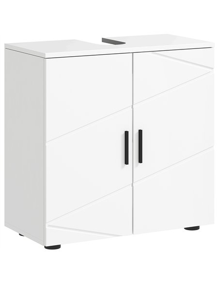 kleankin Under Sink Cabinet with Shelf - White - pic 160005 | FastDaddyshop