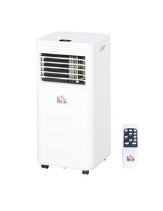 Homcom Mobile Air Conditioner with Fan, Remote, Timer, LED Display, Auto Shut-Down 1010W, White