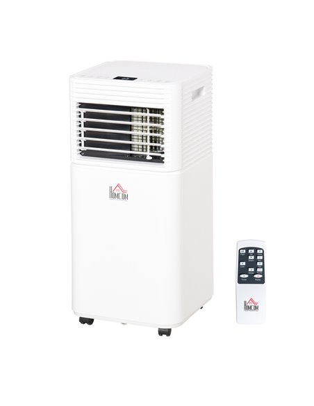 Homcom Mobile Air Conditioner with Fan, Remote, Timer, LED Display, Auto Shut-Down 1010W, White - pic 16001 | FastDaddyshop
