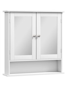 kleankin Bathroom Wall Storage Cabinet - White
