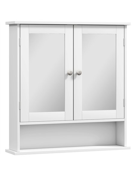 kleankin Bathroom Wall Storage Cabinet - White - pic 160014 | FastDaddyshop