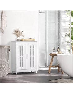 kleankin Modern Bathroom Floor Cabinet - White 2