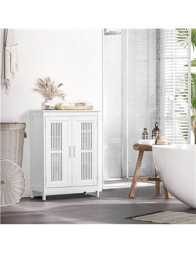 kleankin Modern Bathroom Floor Cabinet - White