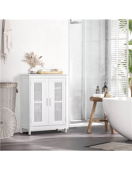 kleankin Modern Bathroom Floor Cabinet - White - pic 160024 | FastDaddyshop