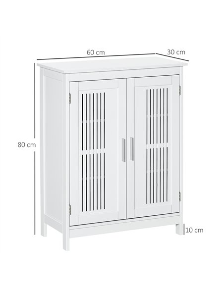 kleankin Modern Bathroom Floor Cabinet - White - pic 160025 | FastDaddyshop