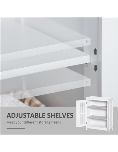 kleankin Modern Bathroom Floor Cabinet - White