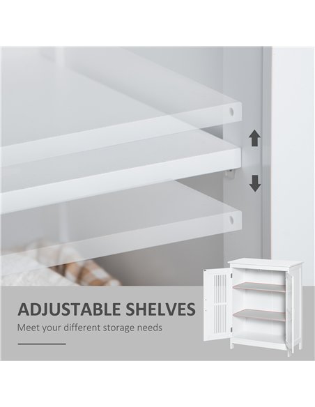 kleankin Modern Bathroom Floor Cabinet - White - pic 160027 | FastDaddyshop