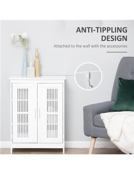 kleankin Modern Bathroom Floor Cabinet - White - pic 160029 | FastDaddyshop
