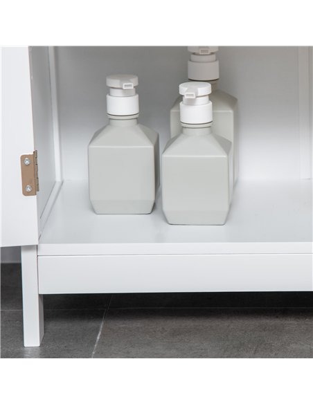kleankin Modern Bathroom Floor Cabinet - White - pic 160031 | FastDaddyshop