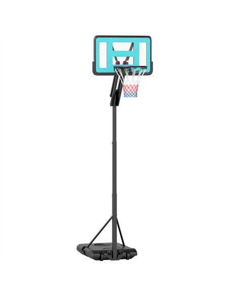 SPORTNOW Fully Adjustable Basketball Hoop Outdoor, 146-236cm Basketball Hoop and Stand with Weighted Base and Shatterproof Backb - pic 160041 | FastDaddyshop