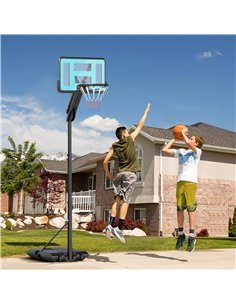 SPORTNOW Fully Adjustable Basketball Hoop Outdoor, 146-236cm Basketball Hoop and Stand with Weighted Base and Shatterproof Backb 2