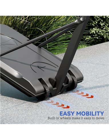 SPORTNOW Fully Adjustable Basketball Hoop Outdoor, 146-236cm Basketball Hoop and Stand with Weighted Base and Shatterproof Backb