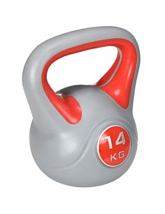 SPORTNOW Kettlebell, 14kg Kettle Bells with Handle for Home Gym Weight Lifting and Strength Training, Red and Grey