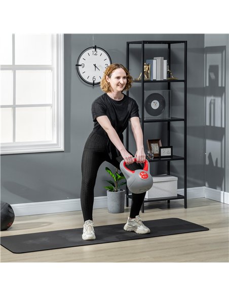 SPORTNOW Kettlebell, 14kg Kettle Bells with Handle for Home Gym Weight Lifting and Strength Training, Red and Grey - pic 160056 | FastDaddyshop