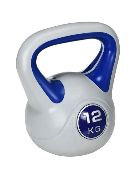 SPORTNOW Kettlebell, 12kg Kettle Bells with Handle for Home Gym Weight Lifting and Strength Training, Dark Blue and Grey - pic 160059 | FastDaddyshop