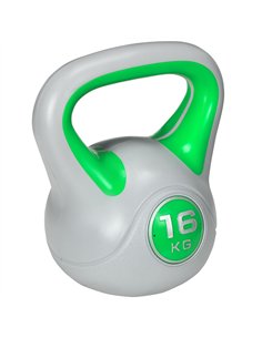 SPORTNOW Kettlebell, 16kg Kettle Bells with Handle for Home Gym Weight Lifting and Strength Training, Green and Grey