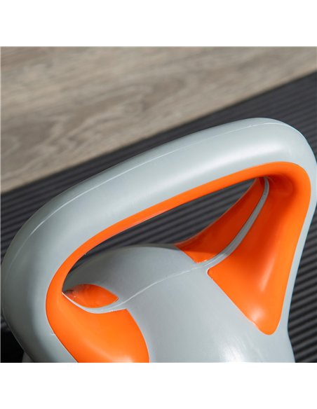 SPORTNOW Kettlebell, 8kg Kettle Bells with Handle for Home Gym Weight Lifting and Strength Training, Orange and Grey - pic 160094 | FastDaddyshop